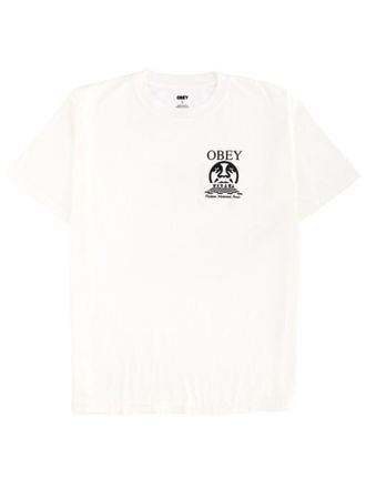 Obey White Graphic Crew Neck T-Shirt