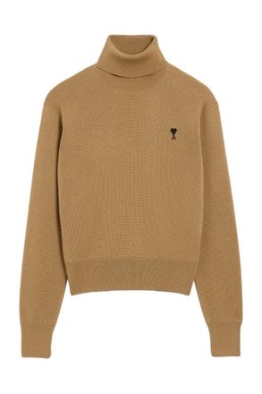 Ami ADC TURTLE NECK SWEATER Size: S, colour: CAMEL