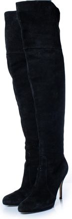Gianvito Rossi Pre-owned Womens black suede over knee boots - Size EU 40