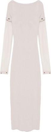 Sportmax Grey Pre Knitted Long Dress