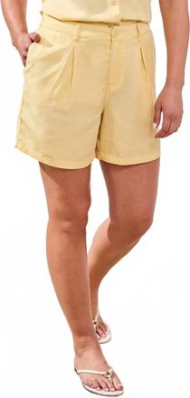 Tribal Mid Rise Flowy Tencel Shorts In Lemongrass