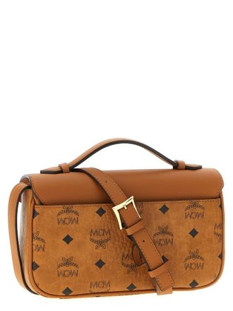 MCM Tracy Leather Shoulder Bag - Cognac