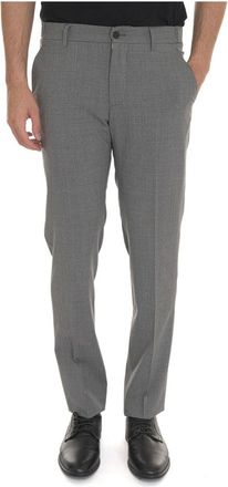 Berwich Slim Fit Broek - Heren - Nette broeken - Grijs - S - Wol - Broeken