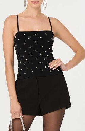 ASTR the Label Adde Jewel Embellished Sweater Camisole in Black at Nordstrom Rack, Size Small