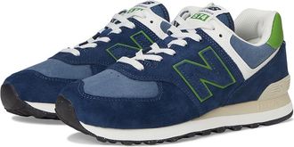 New Balance Classics U574v1 Shoes Nb Navy/Alpine Green : US Mens 12 - Womens 13.5 Medium, Suede/Textile