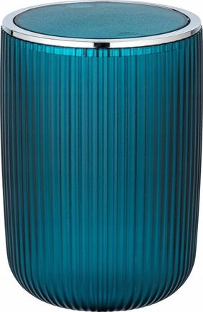 WENKO Agropoli Cubo De Basura Para Ba&ntilde;o Color Petr&oacute;leo 5,5 Litros