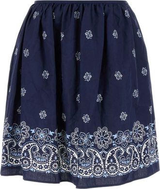 Miu Miu Multicolor Printed Knee Length Skirt