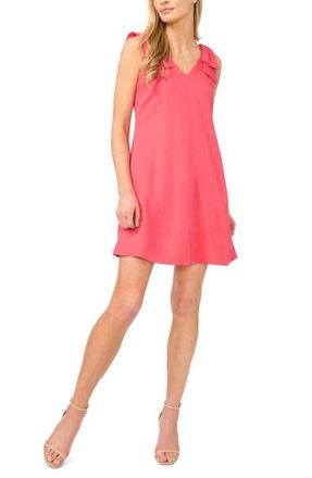 CeCe by Cynthia Steffe Bow Shoulder Shift Minidress in Claret Red at Nordstrom, Size Xx-Small