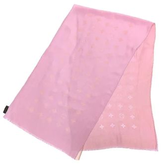 Louis Vuitton Pre-owned Scarves, female, Pink, Size: ONE SIZE Pre-owned Monogram Shawl