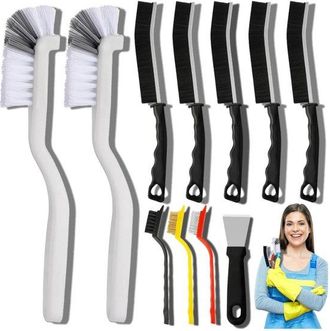 OEM Juego De 11 Cepillos Para Ranuras - Cerdas Duras Para Cocina, Ba&ntilde;o, Esquinas, Lechada, Fregadero, Taza, Tetera, Botella, Licuadora