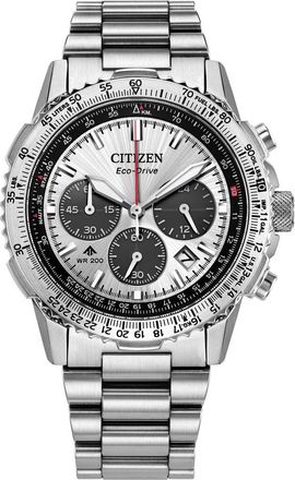 Citizen Promaster Navihawk Eco-Drive Chronograph Bracelet Watch, 40mm in Silver-Tone at Nordstrom