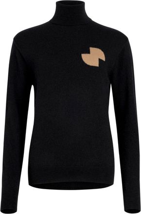 Patou JP roll-neck sweater - women - Wool/Cashmere - M - Black