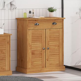 Berkfield Home Bathroom Cabinet Honey brown 68 x 34 x 80 cm Solid pine wood
