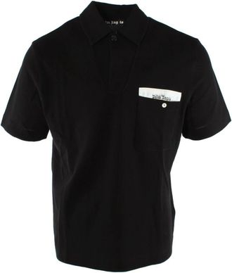 Palm Angels Polo - Heren - Polos - Zwart - XL - Katoen - Tops