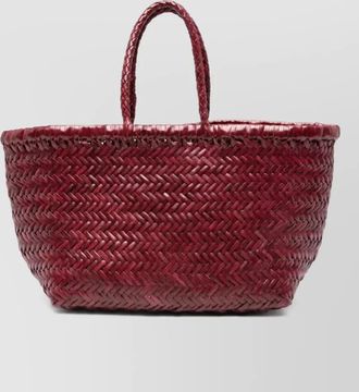 Dragon Diffusion bamboo triple jump small leather basket bag
