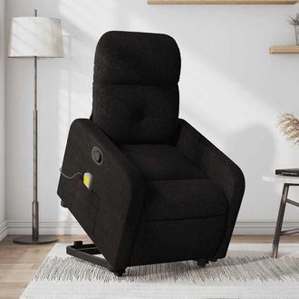 vidaXL Vidaxl - Sill&oacute;n Reclinable De Masaje Elevable Tela Negro