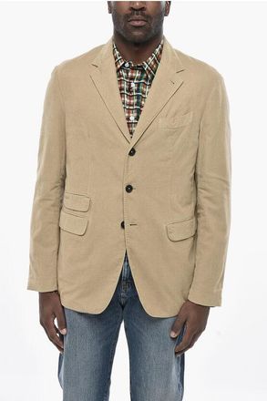 Massimo Alba Ribbed Velour Jacket With Flap Pockets size 50