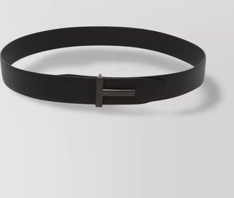 Tom Ford adjustable textured metal rectangular buckle belts