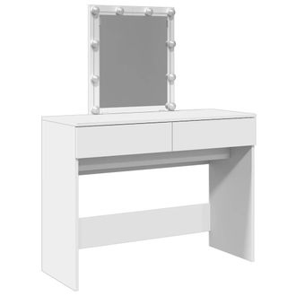 vidaXL Tocador Con Luces Led Blanco 100x40x130 Cm Vidaxl