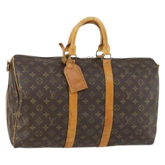Louis Vuitton Pre-owned Weekend Bags, female, Brown, Size: ONE SIZE Pre-owned Canvas Weekend Bag