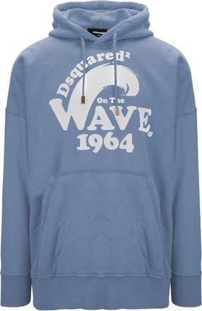 Dsquared2 Heren hoodie met verstelbaar trekkoord - Heren - Hoodies - Blauw - XS - Katoen - Hoodies & sweatvesten