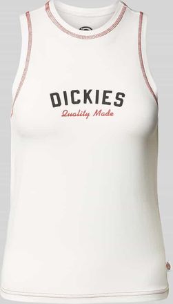 Dickies Tanktop mit Label-Print in Ecru, Gr&ouml;&szlig;e XS