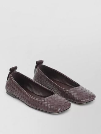 Bottega Veneta charlotte intrecciato leather ballet flats