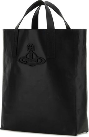 Vivienne Westwood Womens Black Leather Medium Sarah Shopping Bag Borse A Mano