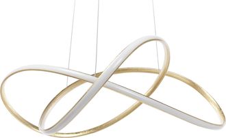 Beliani L&aacute;mpara De Techo Led De Metal Dorado Aluminio Forma De Nudo Glamour Moderno Tumen