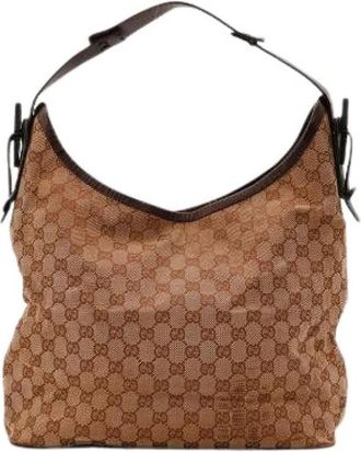 Gucci Pre-owned Le Hobo - Dames - Vintage Schoudertas - Bruin - ONE Size - Leer - Vintage