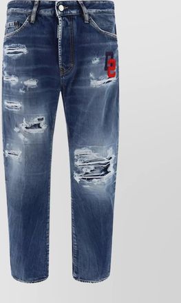 Dsquared2 vintage cotton bro jeans with faded wash