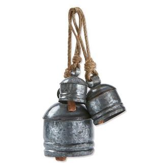 Tag Set of 3 Classic Artisan Silver Decorative Bells for Holidays in Gray at Nordstrom