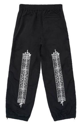 Rta Nixon Placed Paisley Print Nylon Joggers in Black Paisley at Nordstrom, Size Xxx-Large