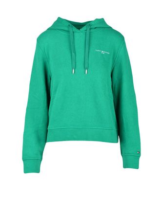 Tommy Hilfiger Green Cropped Hooded Sweatshirt