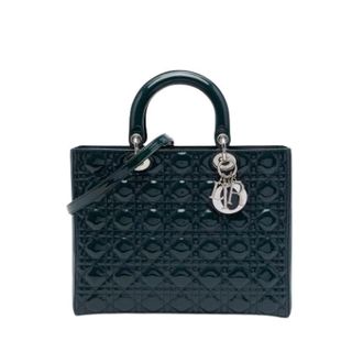 Dior Pre-owned Lady Handbag - Dames - Pre-owned - Groen - Maat: ONE Size Leer