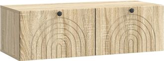 vidaXL Mueble Para Tv De Pared Roble Sonoma 98 X 41 X 30 Cm Vidaxl