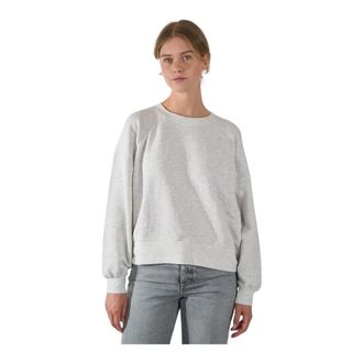American Vintage Oversized Sweater - Dames - Sweatshirts - Grijs - L - Katoen - Hoodies & sweatvesten