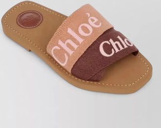 Chlo&eacute; linen slides