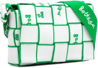 Bottega Veneta Pre-owned Cross Body Bags, female, White, Size: ONE SIZE Pre-owned Webbing Cassette