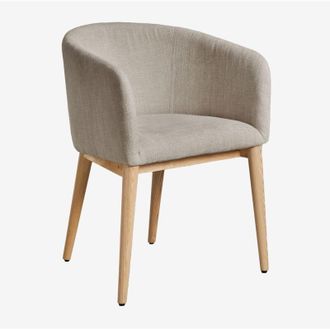 Sklum Sklum - Pack De 2 Sillas De Comedor Tapizadas Con Reposabrazos Bunia