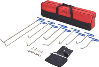 vidaXL Set Reparaci&oacute;n De Abolladuras Sin Pintura Acero Inox 16 Piezas Vidaxl