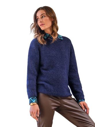 Celtic & Co. Alpaca Cotton Slouch Sweater in Navy at Nordstrom, Size X-Large