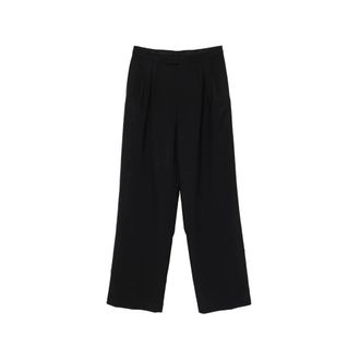Dries Van Noten Wide Trousers, male, Black, Size: S Pleated Wide Trousers