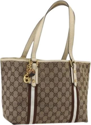 Gucci Pre-owned Tote Bags, female, Beige, Size: ONE SIZE Pre-owned Vintage Tote Bag