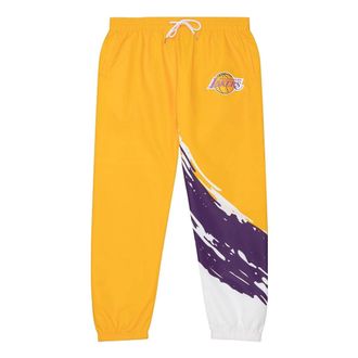 Mitchell & Ness x NBA Paintbrush Warm Up Pants Los Angeles Lakers PWUP3415-LALYYPPPMTWH
