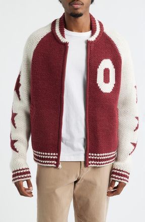 Obey Cowichan Zip Cardigan in Tawny Port at Nordstrom, Size Xx-Large