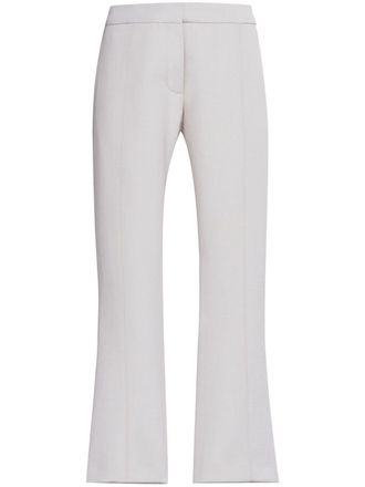 Marni straight-leg kick-flare trousers - women - Polyester/Virgin Wool - 40 - White