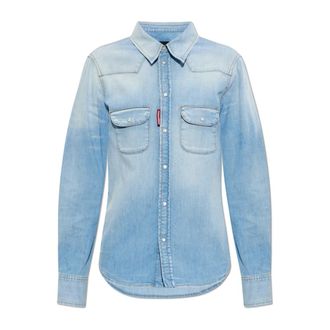 Dsquared2 Denim Shirts, female, Blue, Size: 2XS Denim Shirt
