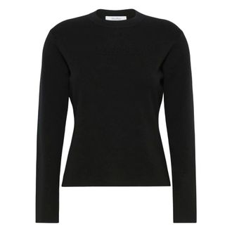 Max Mara Dames, Truien, Zwart, Maat: L Leer