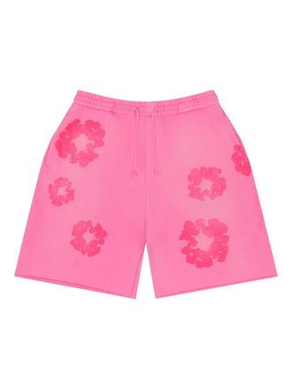 Denim Tears Mono Cotton Wreath shorts - men - Cotton - S - Pink